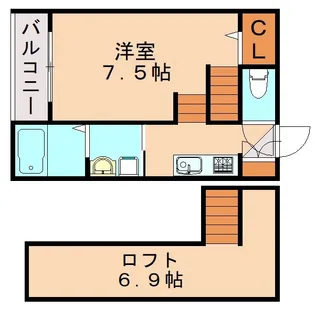 コンフォートメゾン【105号室】の間取り