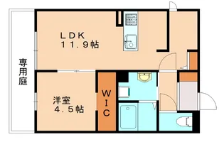 福岡県那珂川市片縄北3丁目【アパート】の間取り