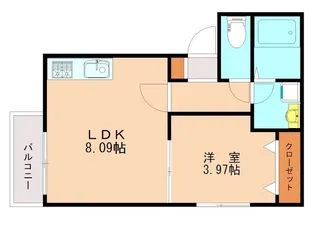 福岡県那珂川市中原2丁目【アパート】の間取り