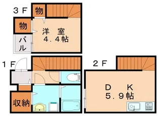 福岡県福岡市南区井尻5丁目【アパート】の間取り