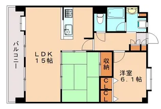 プラージュ大橋【10階】の間取り