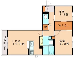 福岡県福岡市南区寺塚1丁目【アパート】の間取り