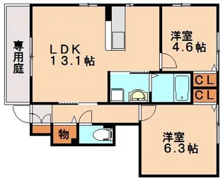 福岡県春日市紅葉ヶ丘西4丁目【アパート】の間取り