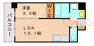 ルッシェ竹下駅前【9階】の間取り