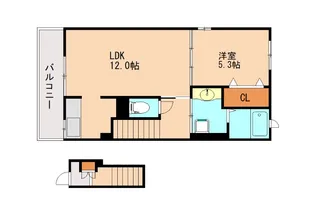 福岡県那珂川市片縄西5丁目【アパート】の間取り