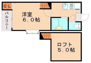 福岡県福岡市南区大楠2丁目【アパート】の間取り