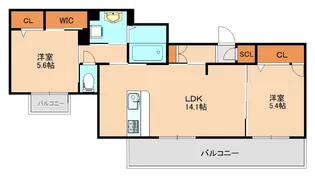 カリーノ【202号室】の間取り