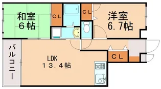 エクレージュ清原【3階】の間取り