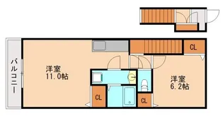 福岡県春日市下白水南7丁目【アパート】の間取り