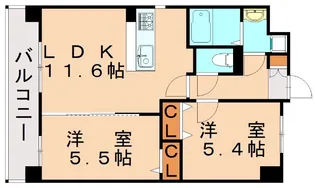 ラヴィアン宮前Ⅰ号館【2階】の間取り