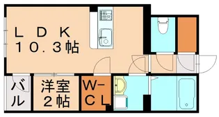 レジデンシャルジェム井尻駅【5階】の間取り