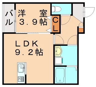 グランレーヴ井尻B棟【1階】の間取り