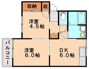 福岡県春日市白水ヶ丘5丁目【アパート】の間取り