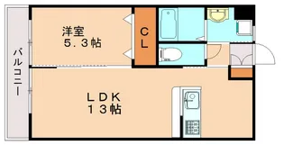 エクセラン高宮【405号室】の間取り