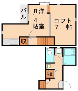 プラムガーデン大橋プレイス【2階】の間取り