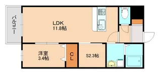 LIFEFIELD曰佐【402号室】の間取り