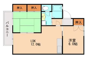 福岡県那珂川市観晴が丘【アパート】の間取り