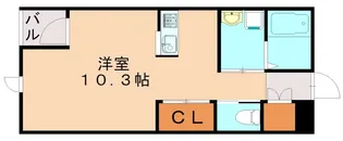 ル・レーヴ福大前Ⅱ【301号室】の間取り