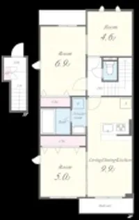福岡県福岡市南区若久4丁目【アパート】の間取り