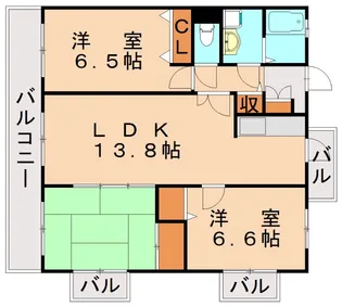 エクセレントパレス城南【303号室】の間取り