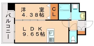 ラシュール・イン大橋Ⅱ【8階】の間取り