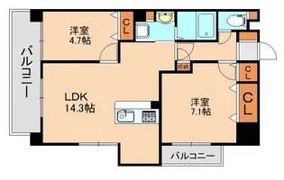 グラン・スリール博多南【4階】の間取り