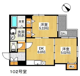 GRANDTIC NONO大橋南(グランティック)【1階】の間取り