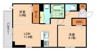 トリシア野多目Ⅱ【3階】の間取り