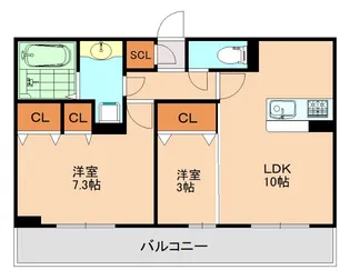 トリシア野多目Ⅰ【1階】の間取り