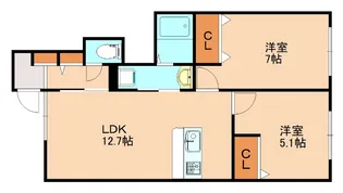 フローラ A棟【1階】の間取り