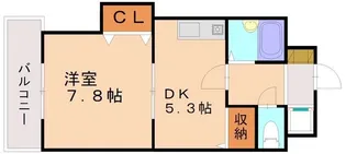 エリーナ高宮【105号室】の間取り