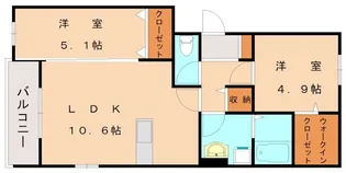 フルール花畑【101号室】の間取り
