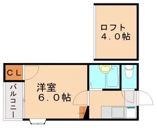 ハイド&シーク高宮【201号室】の間取り