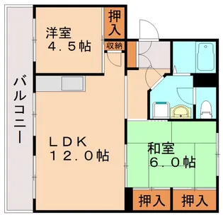 グランエピ長丘台【4階】の間取り