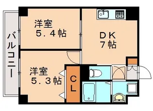 フィリオ大橋南【4階】の間取り