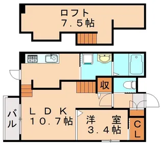 フェリシア高宮【2階】の間取り