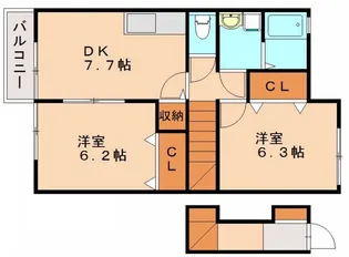 メゾンド桜【201号室】の間取り