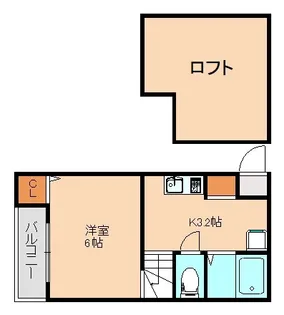 クーランプシュケ【2階】の間取り