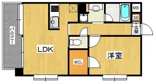 クリスタル高宮【2階】の間取り