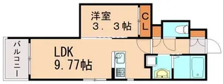 ハーヴェスト皿山【106号室】の間取り
