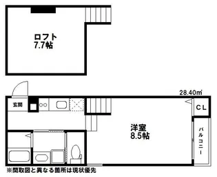 TUA CASA【103号室】の間取り