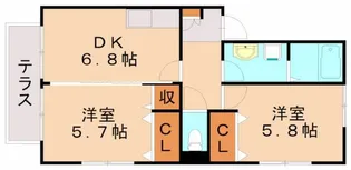 ラフレシールA棟【1階】の間取り