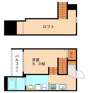 Beautiful六本松(ビューティフル)【1階】の間取り