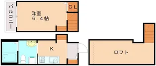CRASTINE井尻【2階】の間取り