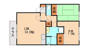エクセラン【1階】の間取り