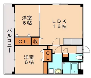 グランドハイツ高木【302号室】の間取り