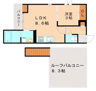 Grandtic プランテ笹原【2階】の間取り