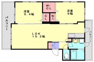 ドミール博多南A【202号室】の間取り