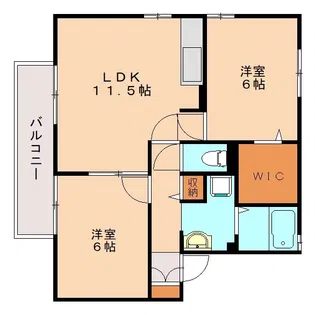 パークハイム皿山 A棟【1階】の間取り