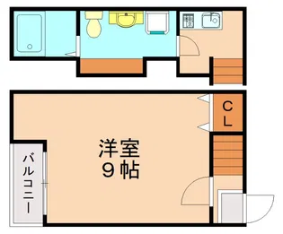 ハピネス美野島Ⅱ【1階】の間取り